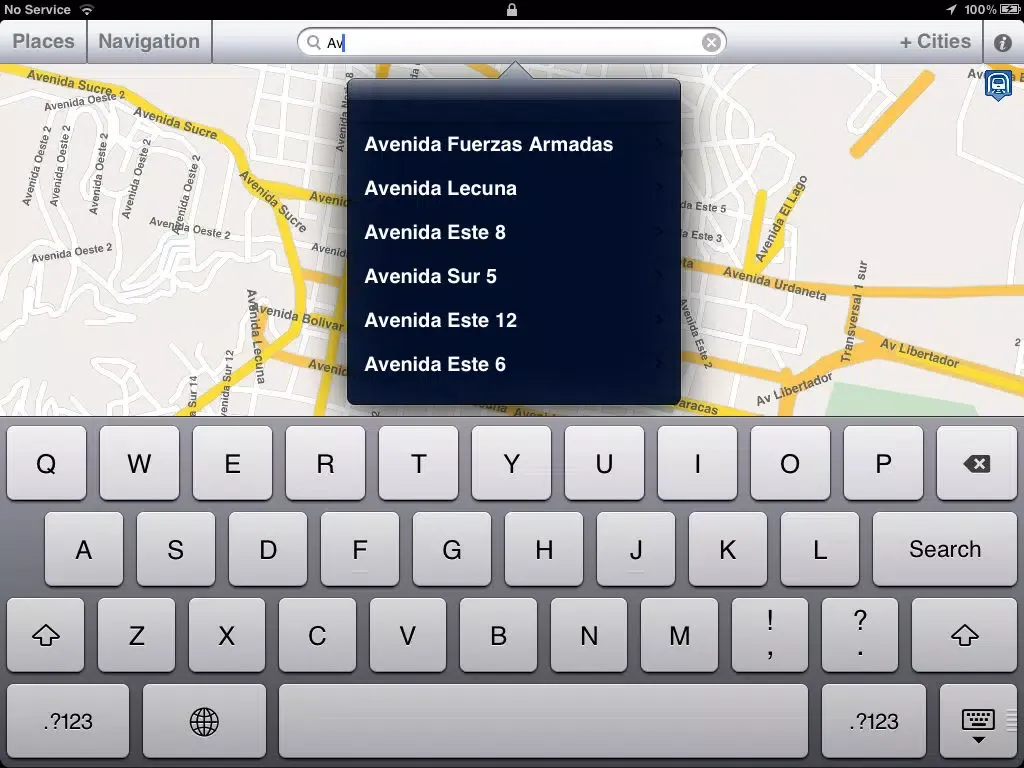 Caracas Offline Map iPad 應用截圖