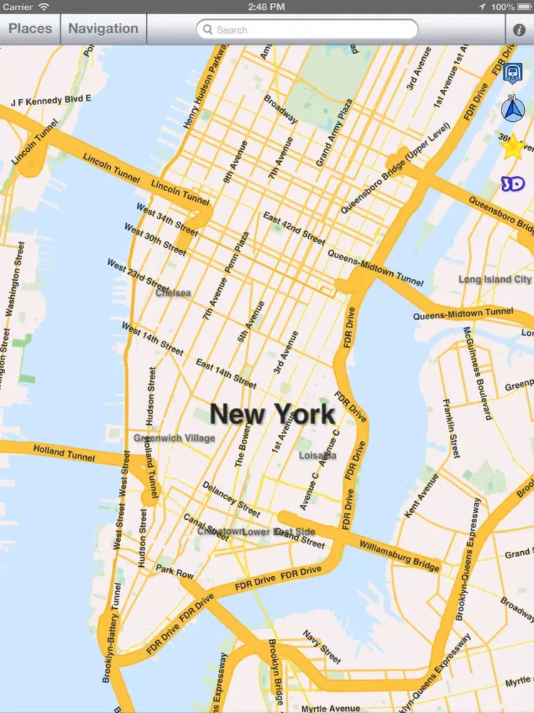 New York - Offline Map & city guide (w/ metro!) iPad  Screenshots