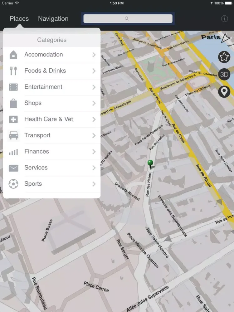 Paris - Offline Map & City Guide (w/metro!) iPad  سکرین شاٹس