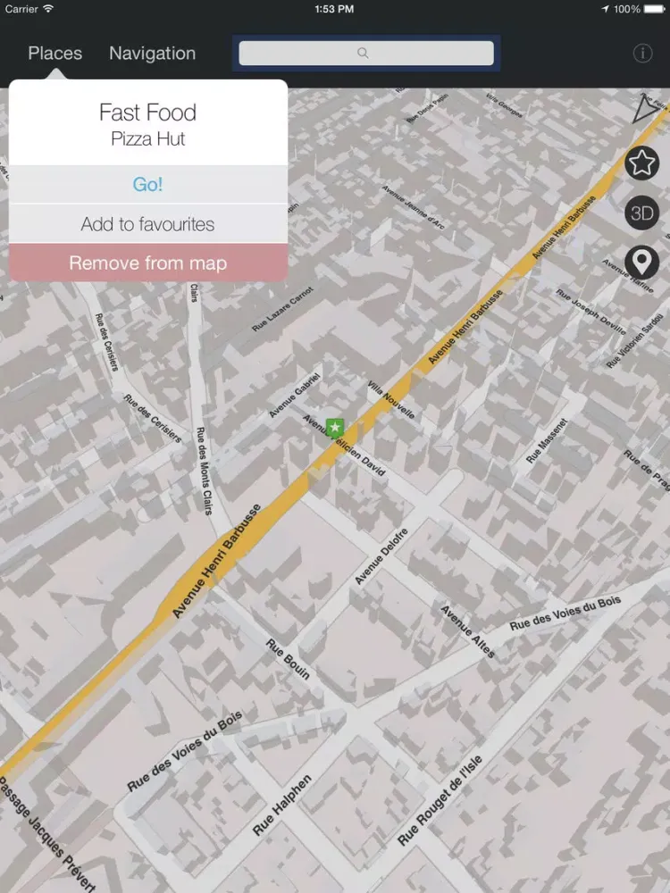 Paris - Offline Map & City Guide (w/metro!) iPad  سکرین شاٹس