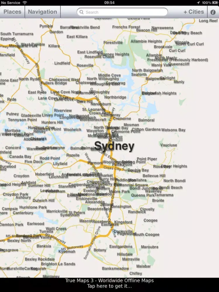 Sydney Offline Map & City Guide iPad  Screenshots