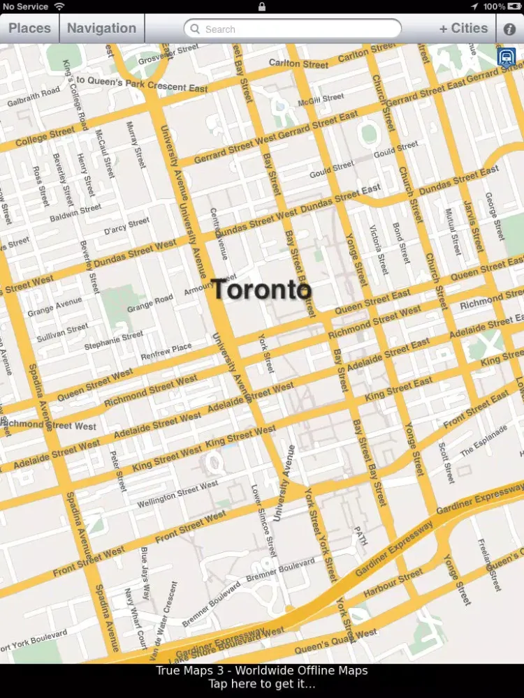 صور Toronto Offline Map & City Guide (w/metro!) iPad 