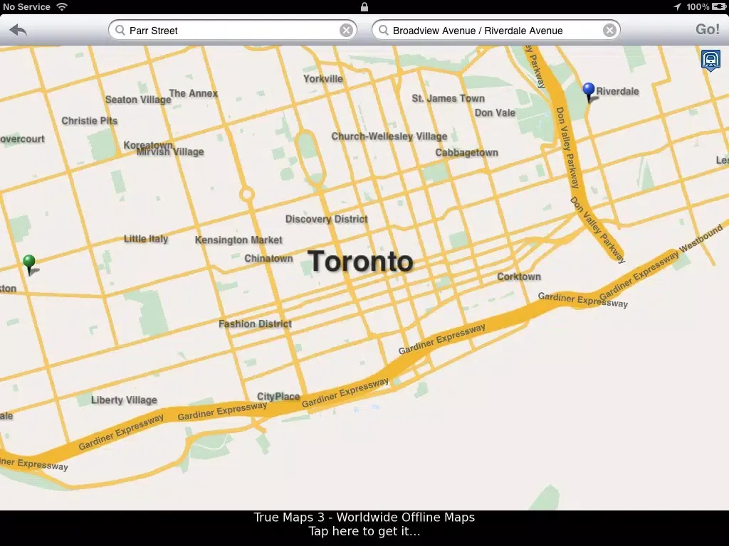 صور Toronto Offline Map & City Guide (w/metro!) iPad 