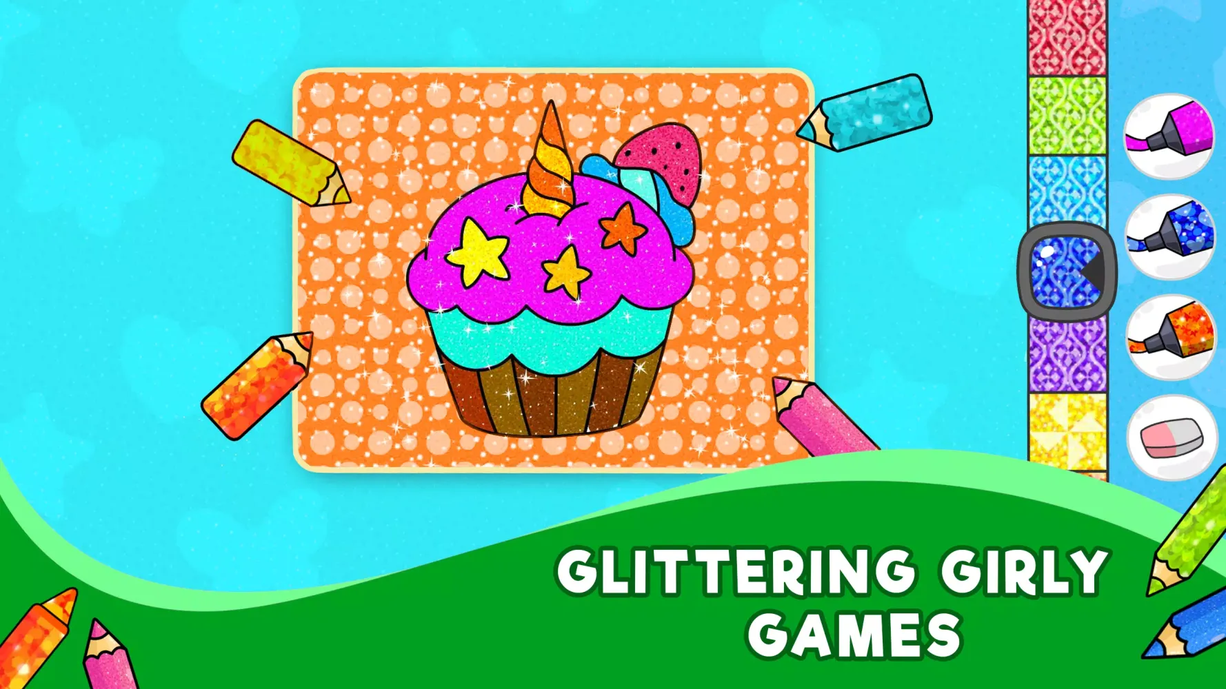 Unicorn Glitter Coloring Games Screenshots