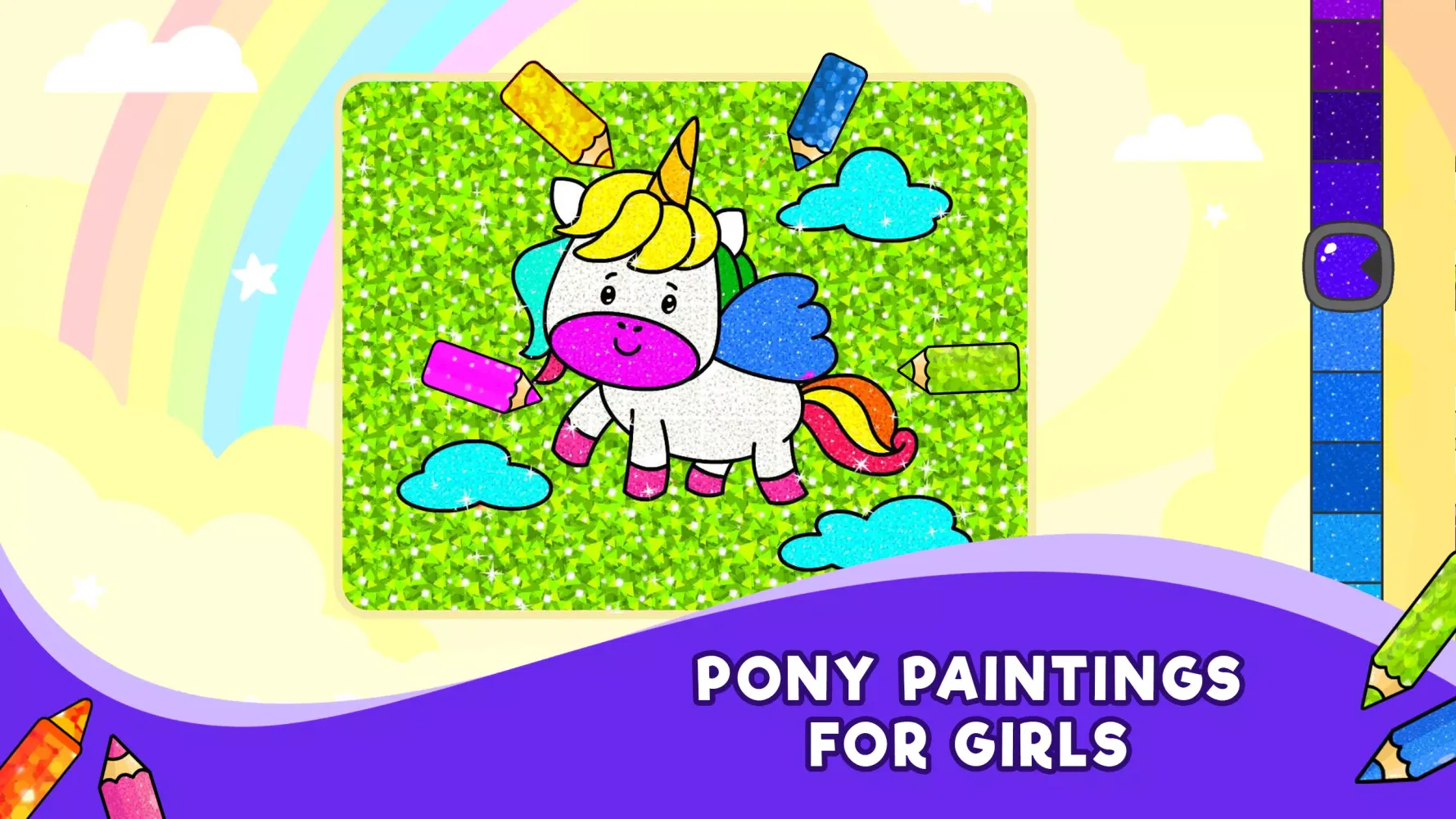 Unicorn Glitter Coloring Games Screenshots