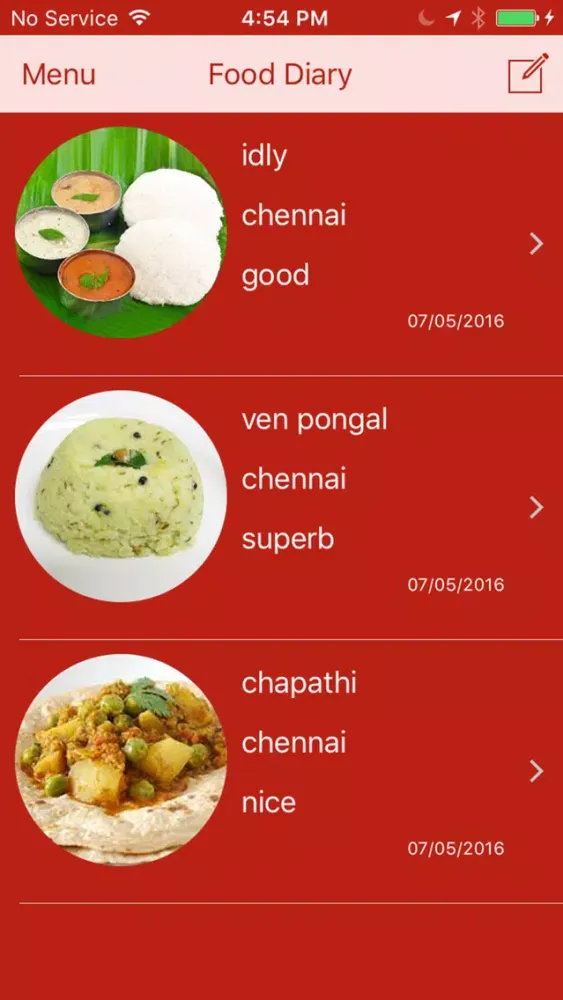 Food Record应用截图