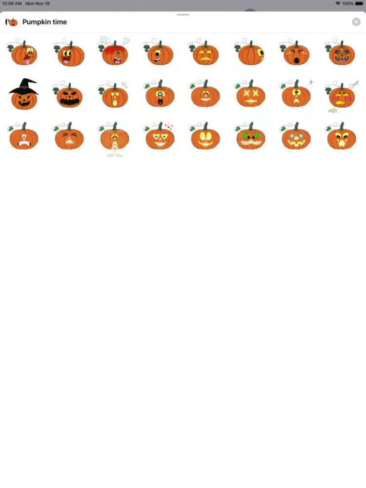 Pumpkin time stickers iPad  স্ক্রিনশট