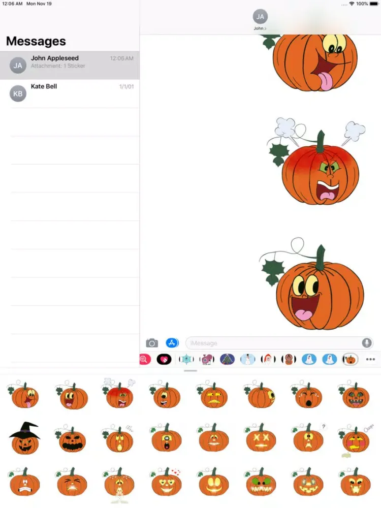 Pumpkin time stickers iPad  স্ক্রিনশট