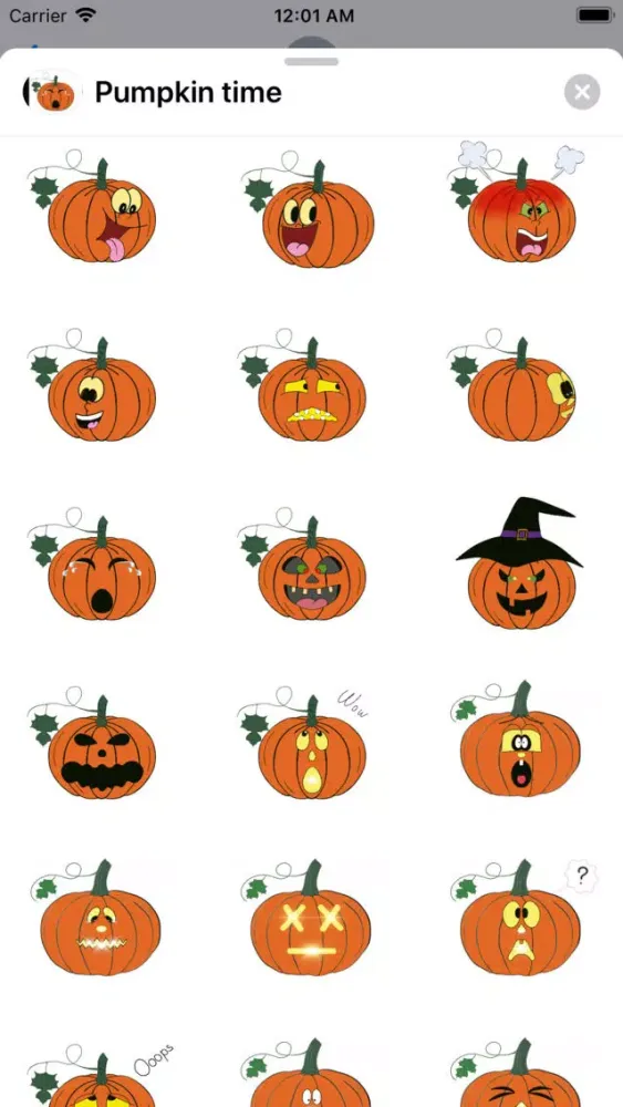 Pumpkin time stickers স্ক্রিনশট