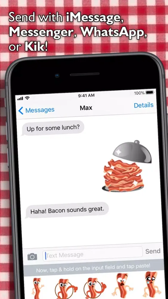 Скриншоты BaconMoji bacon emoji stickers