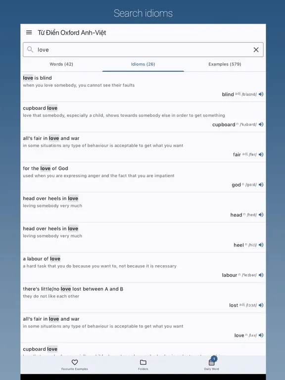 Từ Điển Anh-Việt Oxford iPad  स्क्रीनशॉट