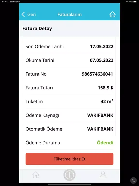 Capturas de tela do İzmir Doğal Gaz Mobil iPad 