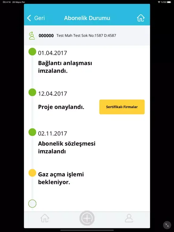 Capturas de tela do İzmir Doğal Gaz Mobil iPad 