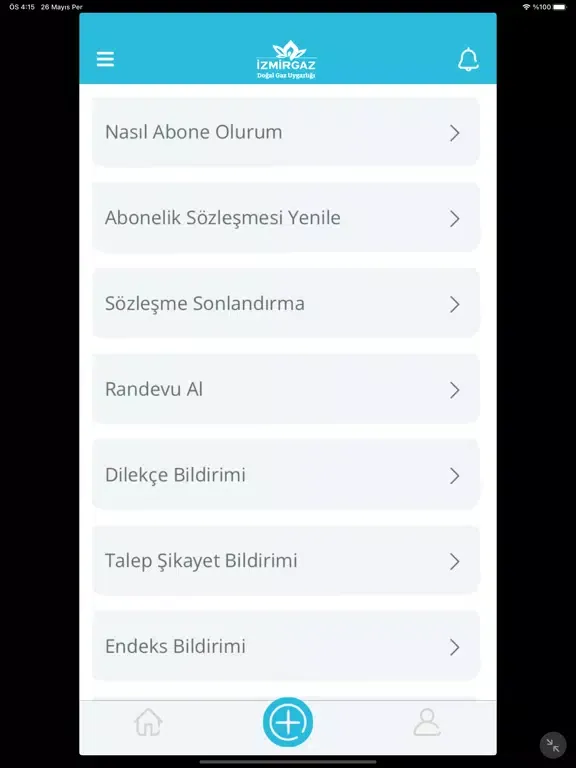 Capturas de tela do İzmir Doğal Gaz Mobil iPad 