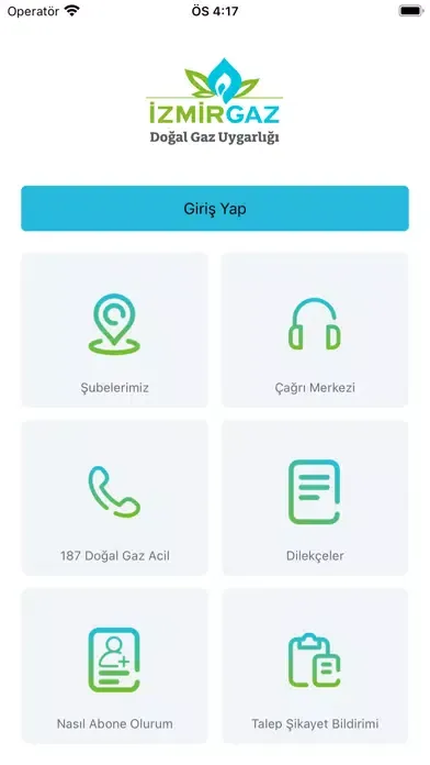 Capturas de tela do İzmir Doğal Gaz Mobil
