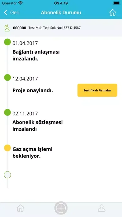 Capturas de tela do İzmir Doğal Gaz Mobil