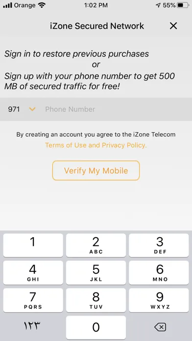 Ảnh chụp màn hình của iZone App