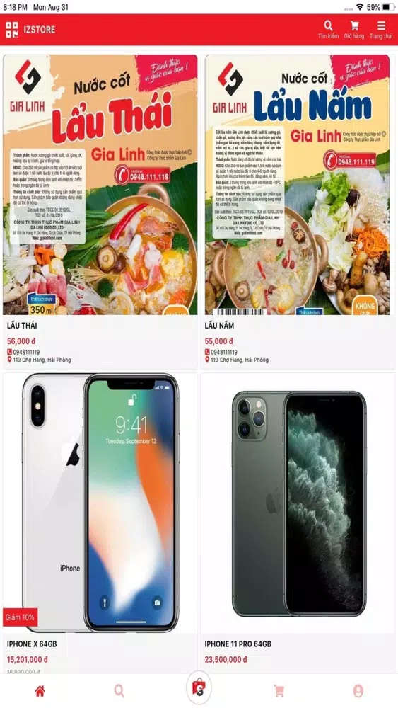 Screenshot di iZStore