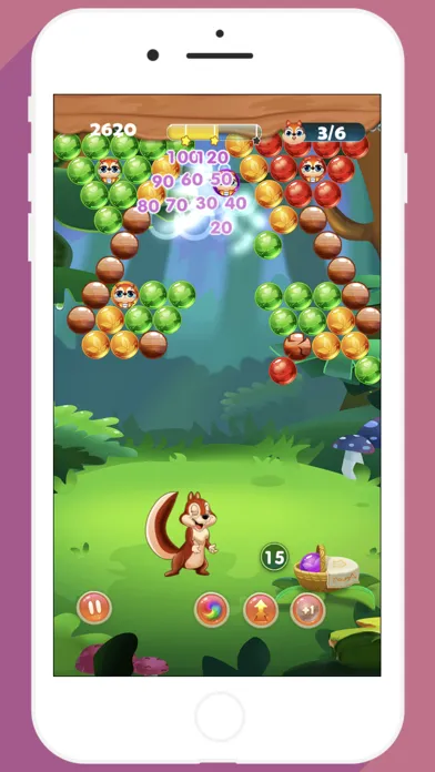 Tangkapan skrin Bubble Shooter - Squirrel Ver