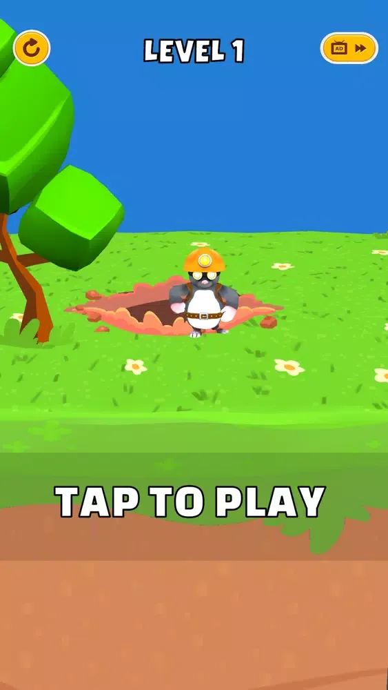 Capturas de tela do Hole Mole 3D