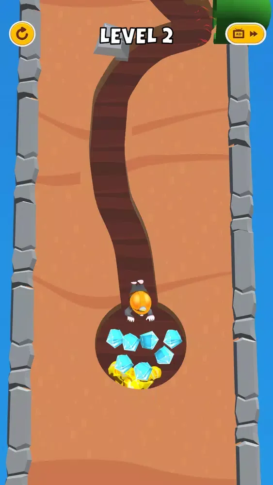 Capturas de tela do Hole Mole 3D