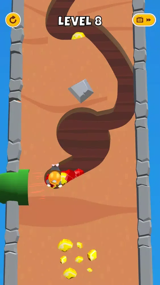 Capturas de tela do Hole Mole 3D