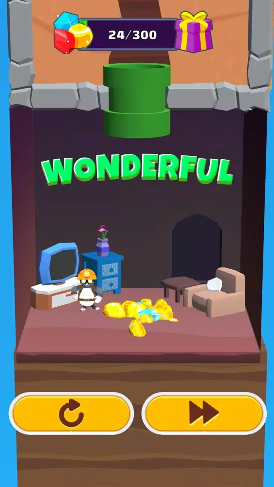 Capturas de tela do Hole Mole 3D