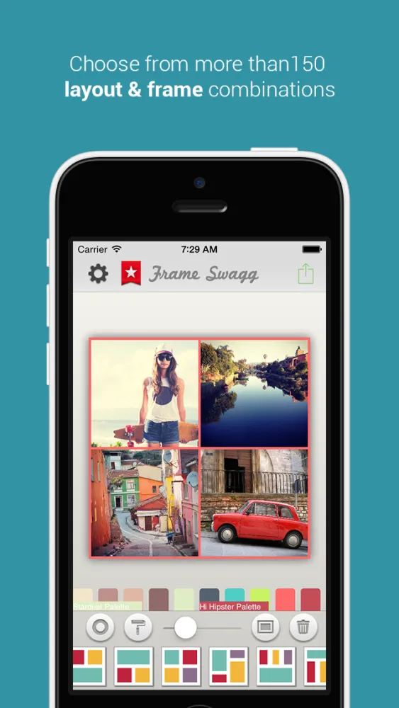 Frame Swagg - Photo collage maker to stitch pic for Instagram FREE應用截圖