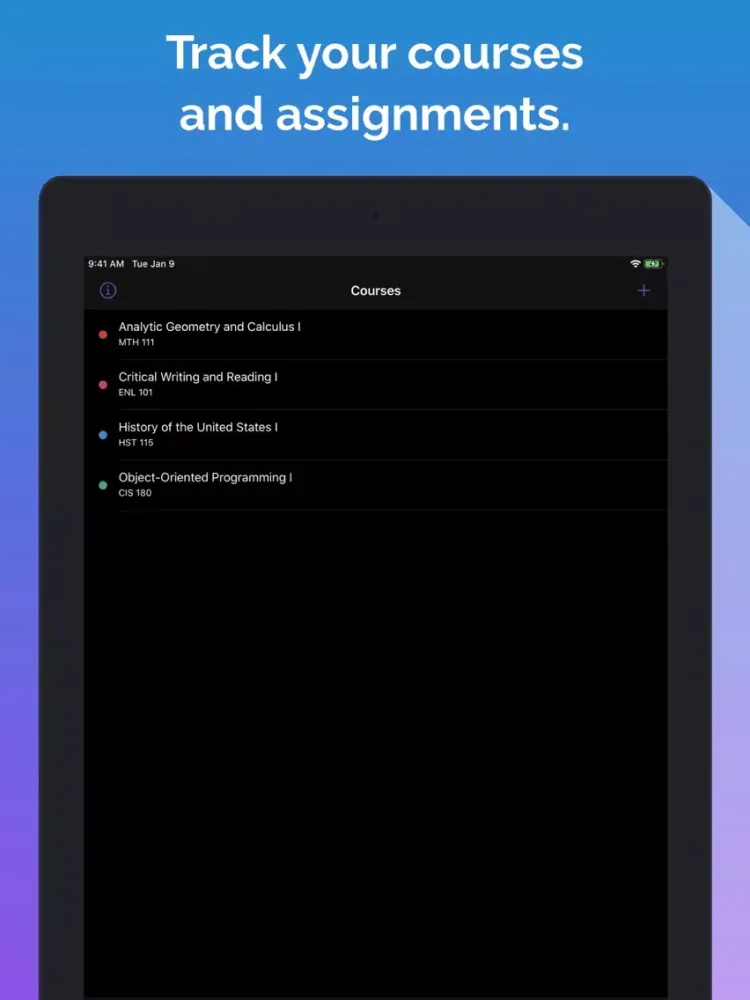 Screenshot di Collegiate: Student Organizer iPad 
