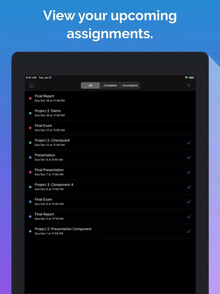 Screenshot di Collegiate: Student Organizer iPad 