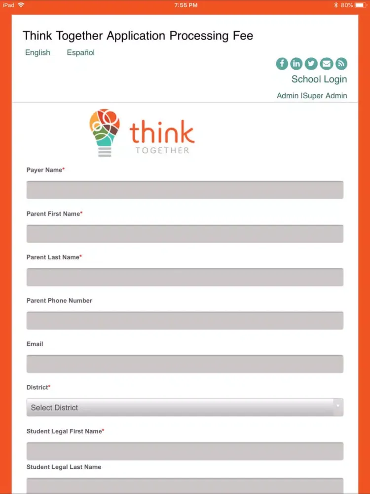 ภาพหน้าจอของ Think Together APF iPad 