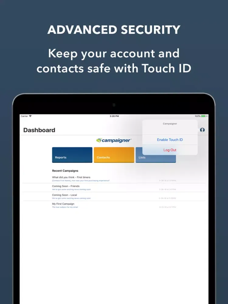 Campaigner - Email Marketing iPad  スクリーンショット