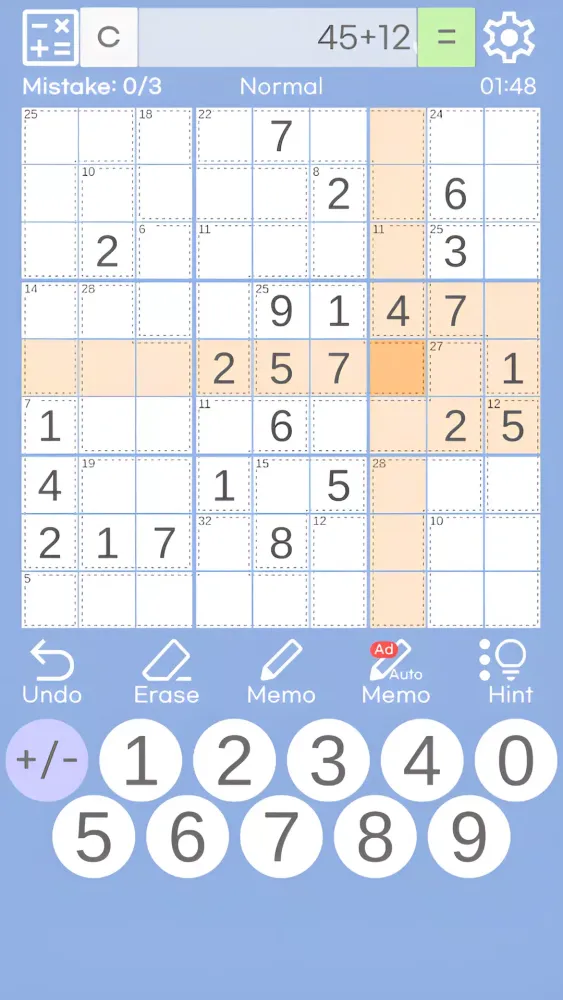 Killer Sudoku : Brain Trainer Screenshots
