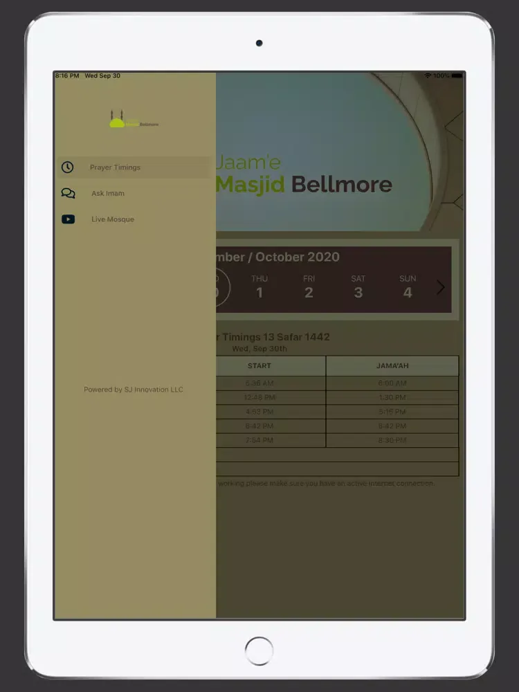 Ảnh chụp màn hình của Jaam'e Masjid Bellmore iPad 