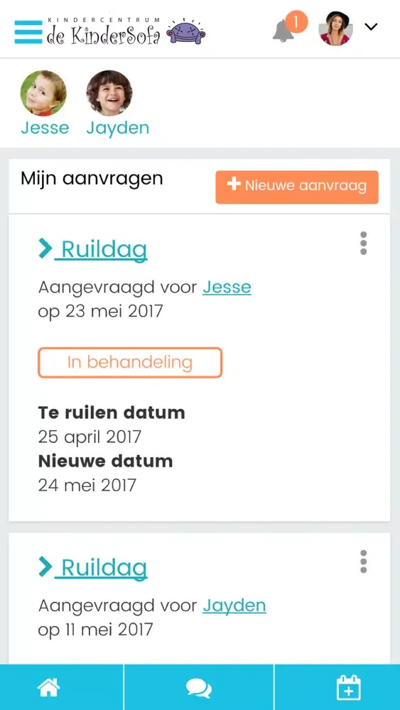 De Kindersofa ouder app سکرین شاٹس