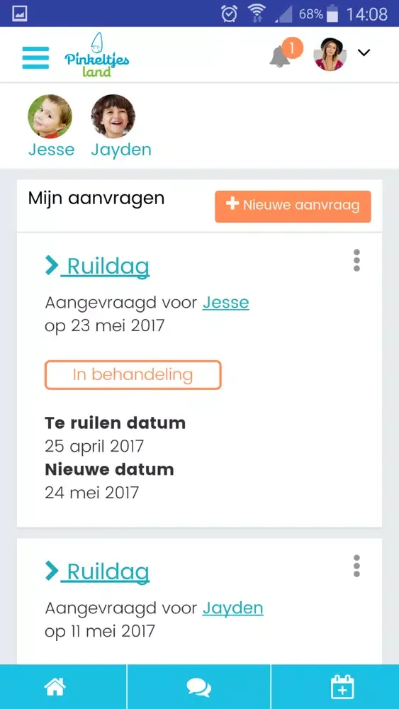 Capturas de tela do Pinkeltjesland ouder app