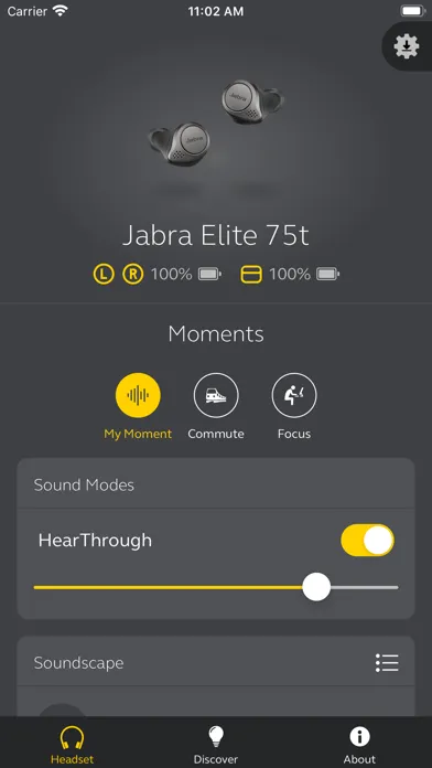 Tangkapan layar Jabra Sound+