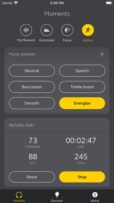 Tangkapan layar Jabra Sound+