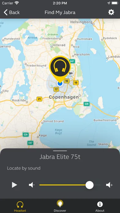 Tangkapan layar Jabra Sound+