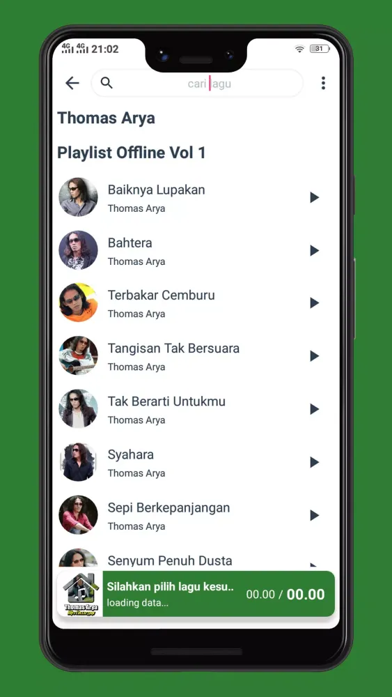 Lagu Thomas Arya Offline Screenshots