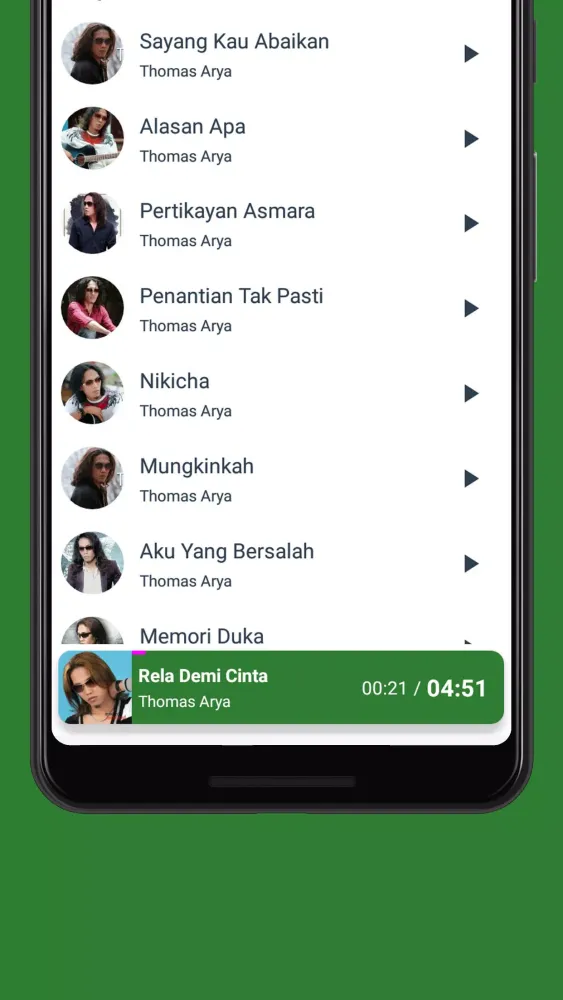 Lagu Thomas Arya Offline Screenshots