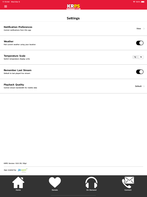 KRPS Public Radio iPad  スクリーンショット