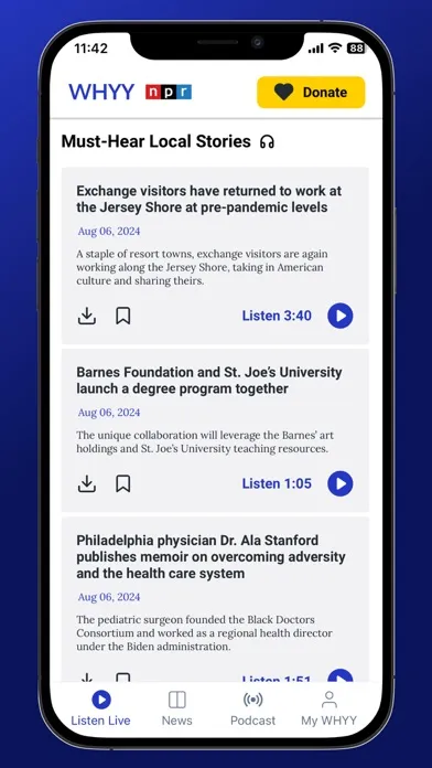 WHYY Listen: News & Podcasts স্ক্রিনশট