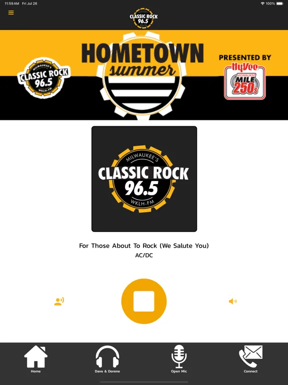 Tangkapan layar 96.5 WKLH iPad 