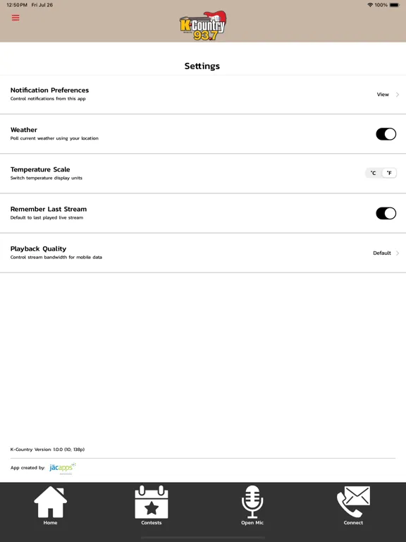 93.7 K-Country iPad  Ekran Görüntüleri