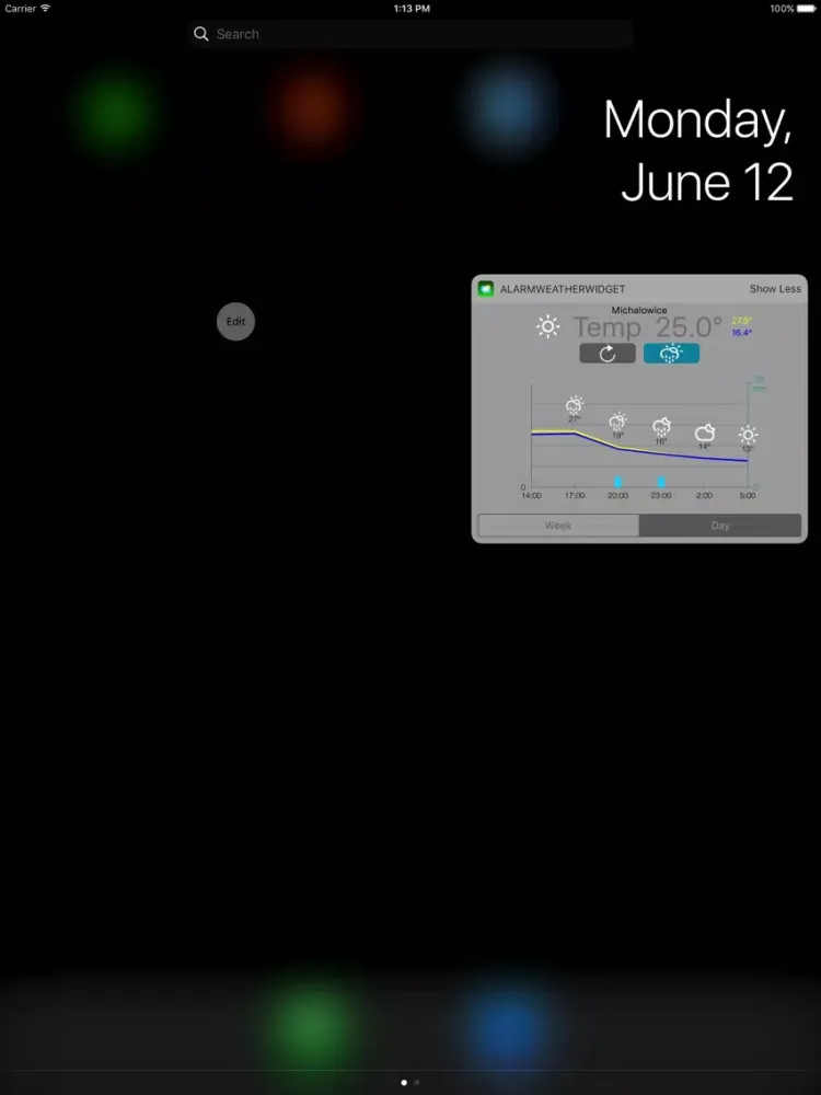 Alarm Weather Widget iPad 應用截圖