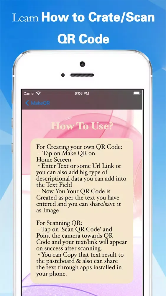 ภาพหน้าจอของ QR code Reader:easy scanner
