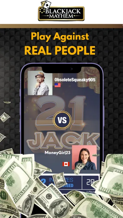 Capturas de tela do Blackjack 21: Win Real Money!