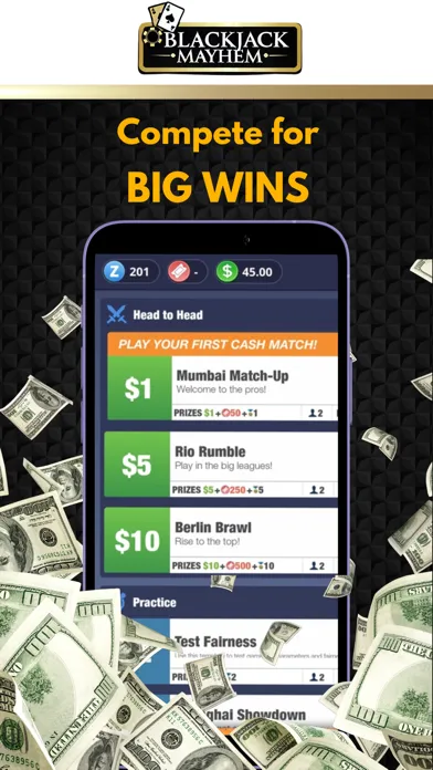 Capturas de tela do Blackjack 21: Win Real Money!