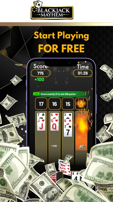 Capturas de tela do Blackjack 21: Win Real Money!